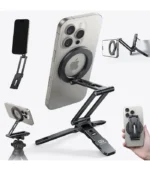 Lamicall for Magsafe Tripod Stand - [Ultra-Compact] Aluminium Magnetic Phone Tripod for iPhone 17/16 Pro Max, Flexible Cell Phone Mount Gift with 1/4" Screw, Arca & Hook Accessories Women Men Black