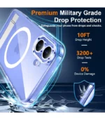 SPIDERCASE for iPhone 16 Case,with [3 Stand Ways] [Compatible with Magsafe] Crystal Clear with Invisible Kicktand Shockproof Slim Phone Case for iPhone 16 6.1'',Clear - Image 2